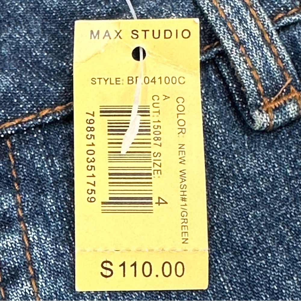 MAX STUDIO Capris Jeans Size 4 Cuffed 4 Pockets cropped New - Picture 6 of 15